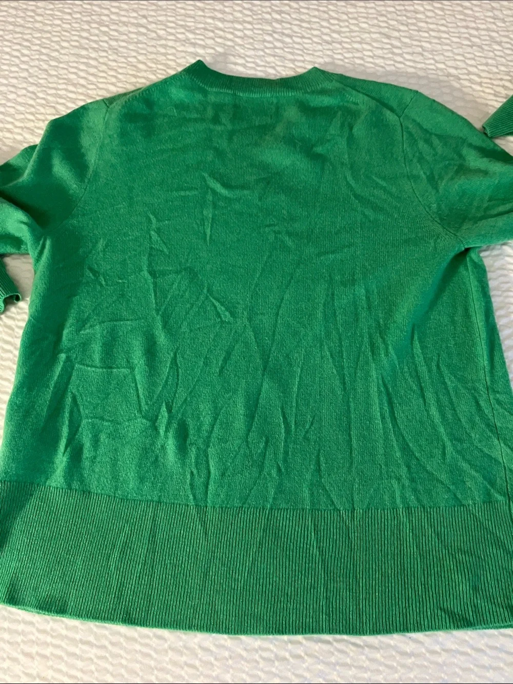 J. Crew Emerald Green Crewneck Cashmere Sweater Size Medium